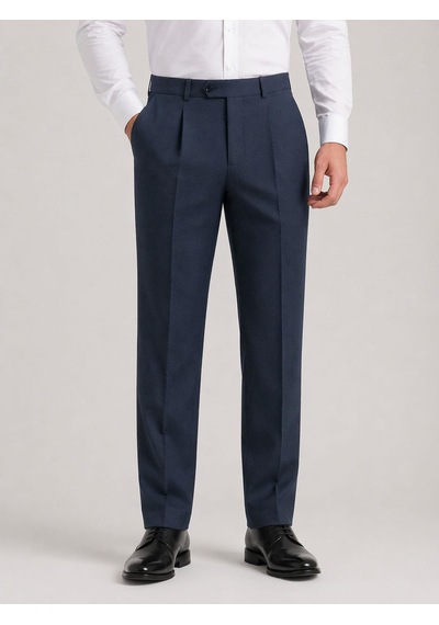 Classics Men Ricati Regular Fit Pileli Erkek Kumaş Pantolon - 7621 Lacivert