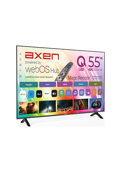 Axen AX55QMN252-0276 55" 139 Ekran Uhd Webos Smart QLED TV
