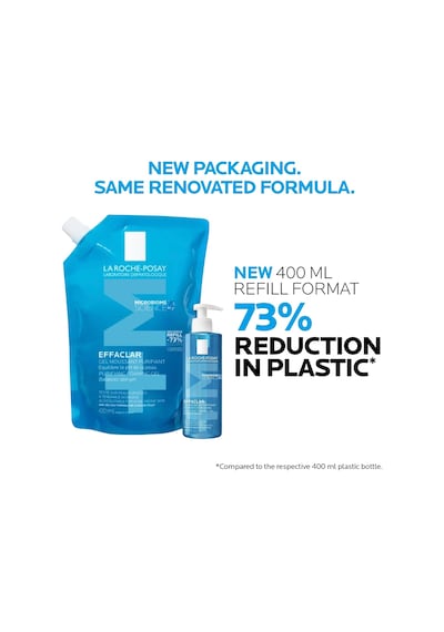 La Roche-posay Effaclar Yağlı Ciltler İçin Temizleme Jeli 400ml - Refill