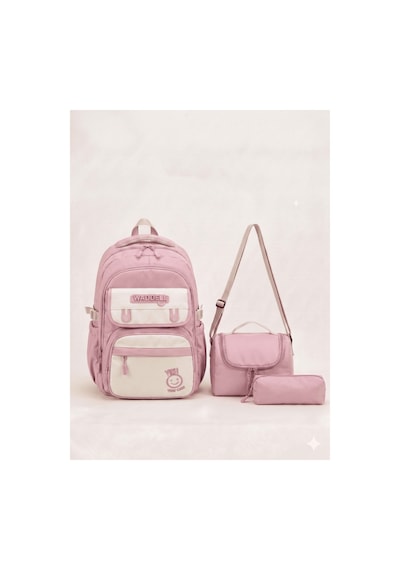 Waddell Lisansli Twill Kumas Logo Kapakli Pembe Okul Sirt Cantasi Termal Beslenme Cantasi Ve Kal