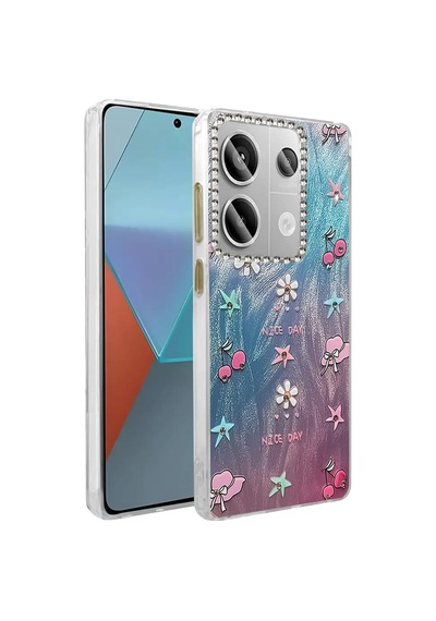 Newface - 419 - Xiaomi Redmi Note 13 Pro 4g Kılıf Blade Aynalı Desenli Kapak - - Csmo-tex - Desen 4 Diğer
