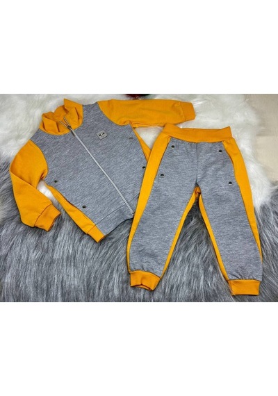 Mj Kids Kız Erkek İkili Eşofman Takımı Hardal