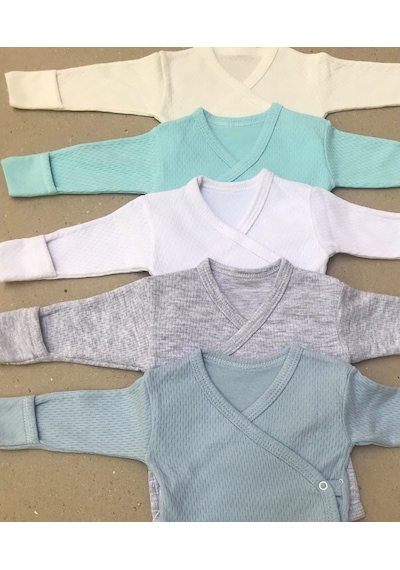 Özdemirli Bebe Özdemirlitekstil Bebelino Çıtçıtlı Badi Kruvaze (5 Li Paket) (456376188) Çok Renkli