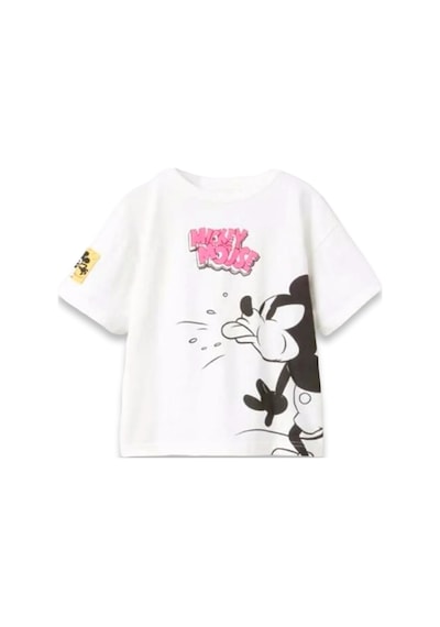 Lolliboomkids Yeni Sezon Siyah Beyaz Pembe Damalı Karakter Baskı Mickey T-shirt Şort Alt Üst Takım Siyah - Beyaz