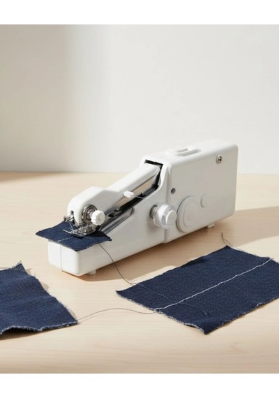 Pratik Mini Dikiş Makinesi Yeni Başlayanlar İçin Taşınabilir Açık Gri