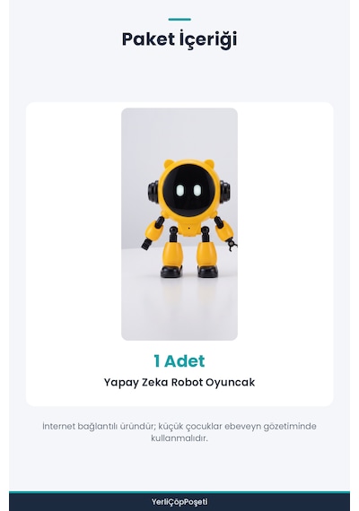 Yapay Zeka Robotu - Wi-fi Uygulamalı - Konuşma Özellikli Oyuncak