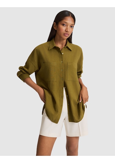 Pierre Cardin Kadın Haki Gömlek Desenli 50328624-vr027