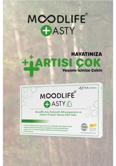 Moodlife Asty Probiyotik Ve Vitamin D İçeren Takviye Edici Gıda 30 Kapsül