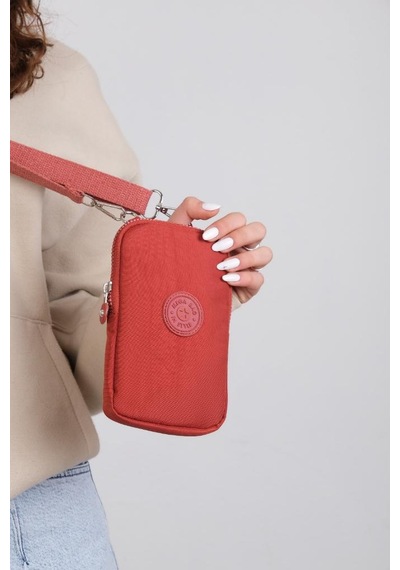 Baginn Klinkır Kumaş Mini Çapraz Askılı Kadın Cep Telefonu Çantası Mini Cüzdan Çanta 20 10 Cm Su İtici Kiremit