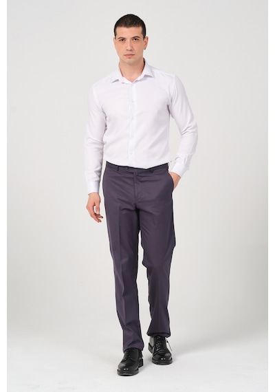Erkek Regular Fit Kumaş Pantolon Füme