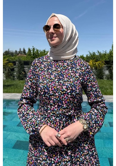 Rabia Şamlı Hale Elbise Siyah Normal