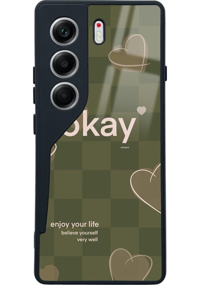 Tecno Camon 40 Enjoy Your Life Tasarımlı Glossy Telefon Kılıfı Çok Renkli