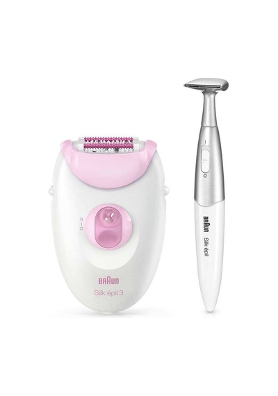 Braun Silk Epil 3 3321 Epilatör Pembe + FG 1100 Bikini Styler