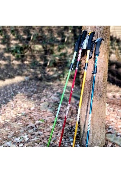 Ergonomik Ve Ayarlanabilir Trekking Batonu Alüminyum Dayanıklı Kaymaz Ve Ter Emici Sap-125 Cm Çok Renkli