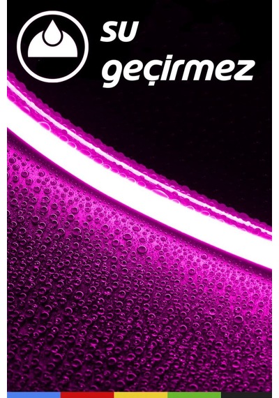 12v Dış Mekan M/60 2835 Pembe Led Şerit 5 Metre, Kesilebilir Ve Eklenebilir