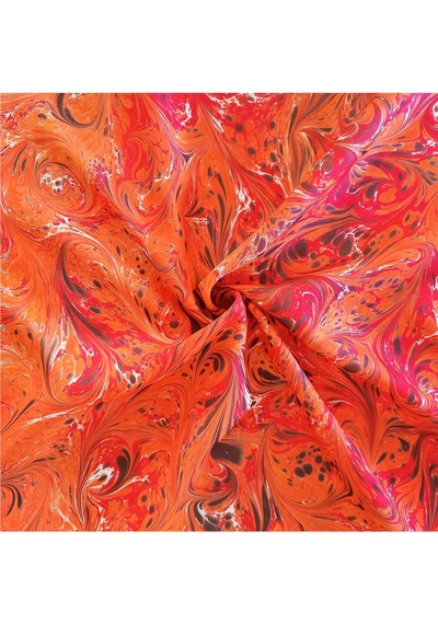 Elif Ebru Ebru Sanatı El Yapımı Twill İpek Eşarp Tıe 41 001