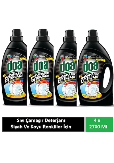 Doa Sıvı Çamaşır Deterjanı Siyah Ve Koyu Renkler 4 X 2700 Ml 2700 ML