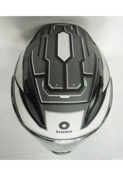 Shiro Shadow Titan Mecha Güneş Vizörlü + İridyum Vizör Kapalı Motosiklet Kaskı Mat Gri