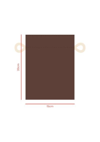 Baghashtag Kahverengi Bez Kese 15 Cm X 20 Cm Çok renkli