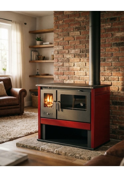 Goldfire Nova 11,5kw Odunluk Ve Fırınlı Çelik Kuzine Soba