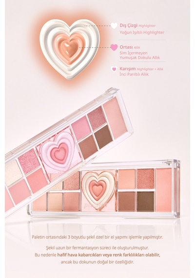 Çok Fonksiyonlu Makyaj Paleti Peripera All Take Mood Like Palette 02 Peach Heaven Peritage