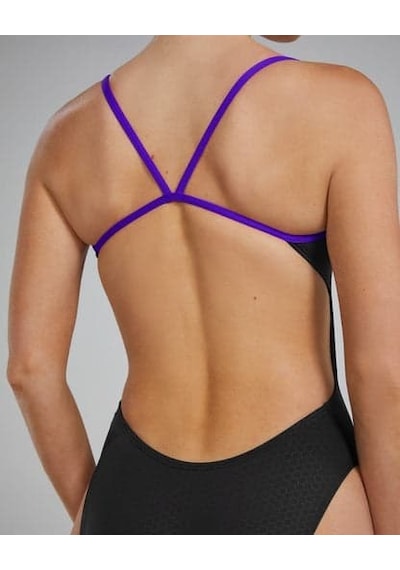 Tyr Women's Cutoutfit Swimsuit - Hexa Mor - Siyah