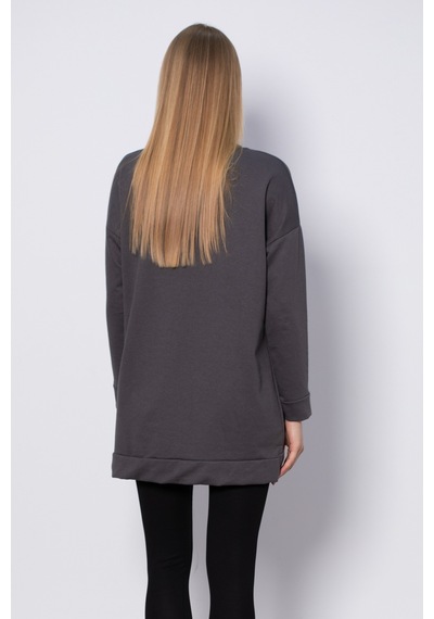 Barrels And Oil Bisiklet Yaka Mevsimlik Sweatshirt - Antrasit-Antrasit