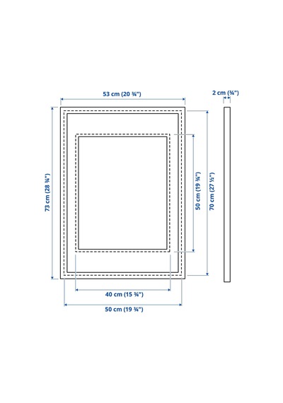 Ikea Sılverhojden Dekoratif Fotoğraf Çerçevesi 50 X 70 Cm Altın