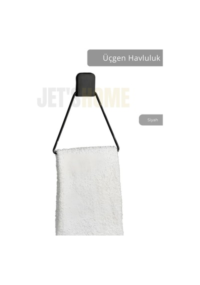 Jet's Home Üçgen Havluluk Paslanmaz Çelik Banyo Havluluk Düzenleyici Siyah Siyah