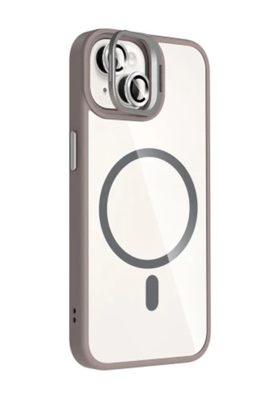 İphone 13 İçin Uyumlu Standlı Ve Kamera Lens li Wireless Şarj Özellikli Ultra Lüks Kılıf
