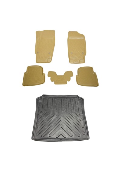 Skoda Fabia Hb 1999-2008 Bej Havuzlu Paspas Ve Bagaj Seti Bizymo Bej