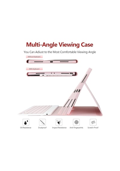 Apple Uyumlu iPad Air 13 Inç M2 Çip 2024 Bluetooth Özellikli Standlı Kalem Bölmeli Klavyeli Kılıf