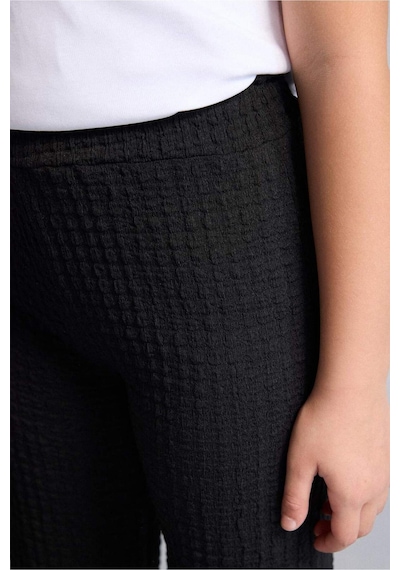 Defacto Flare Fıt Krinkıl Kumaş Geniş Paça Pantolon Kız Çocuk H7074a826smbk81 Siyah-bk81