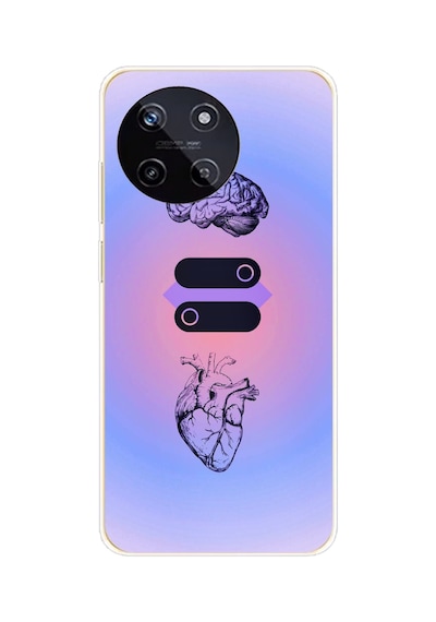 Realme 11 4g Uyumlu Mantık Ve Duygu Temalı Baskılı Silikon Kılıf