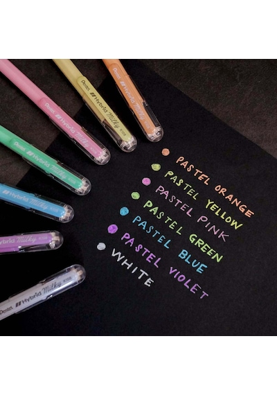 Pentel Hybrid Milky 0.8 MM Jel Kalem - Pastel Mavi