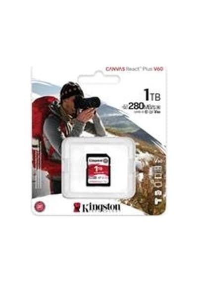 Kingston Sdr2v6-1tb Canvas React Plus Sdxc Uhs-ıı 280r-150w U3 V60 For Full Hd-4k Sd Hafıza Kartı K