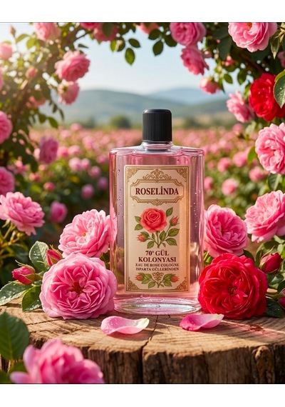 Roselinda 70 Derece Gül Kolonyası Cam Şişe 200 ML