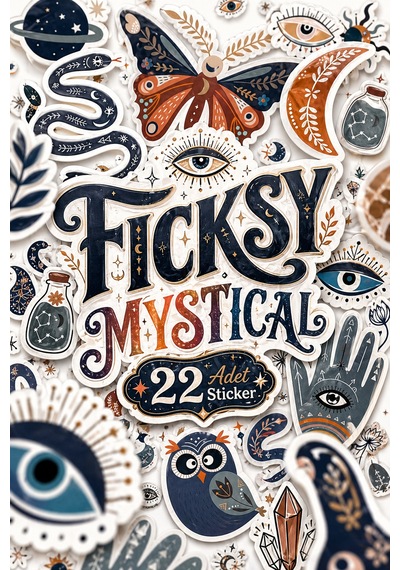 Mistik Sticker Seti - 22 Adet Etiket Çıkartma Diğer