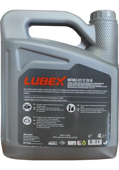 Lubex Mitras Atf St Dexron III Otomatik Şanzıman Yağı 4 L
