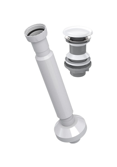 Yapıtaşı Yt650 Seramik Başlık Taşmasız Bas Aç Lavabo Sifonu Beyaz