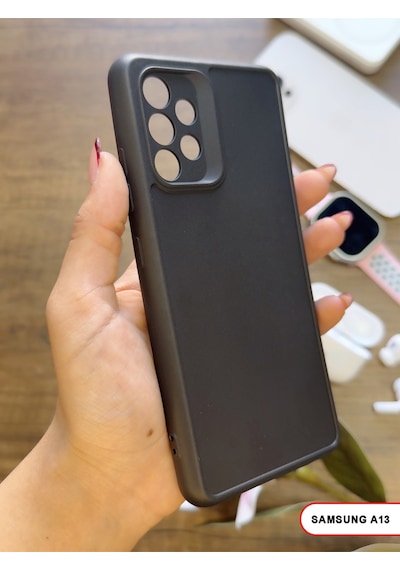 Samsung Galaxy A13 Uyumlu Kamera Korumalı Darbeye Dayanıklı Renk Atmayan Keep Silikon Kılıf Siyah
