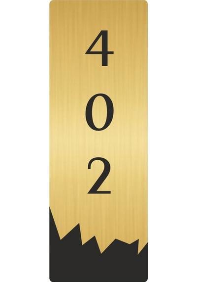 Metal Departman Kapı İsimliği, Yönlendirme Levhası 402 Dikey 10x20 Cm Altın Renk