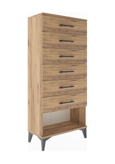 Arges Dolap 6 Çekmeceli 60x30x134 Çam-çam Çam Arges Dolap 6 Çekmeceli 60x30x134 Çam-çam Çam