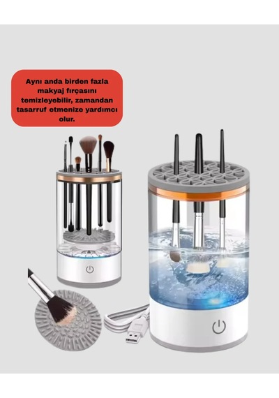 Usb Şarjlı Kompakt Makyaj Fırçası Temizleme Makinesi 49100911