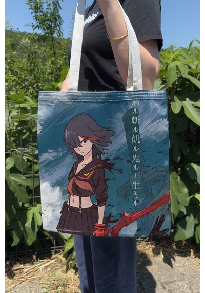 Zipzap Kill La Kill V3 Yazlık Kışlık Çift Taraflı Kanvas Baskı Bez Çanta Anime Çantası