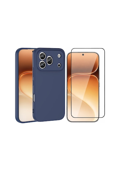 Vendas Honor 600 Pro 5g Kılıf Zore Mara Lansman Kapak + Cam Ekran Koruyucu Lacivert