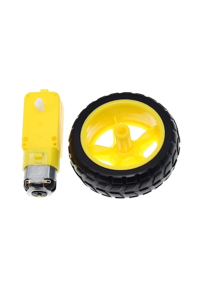 Robot Tekerlek Ve Dc Motor Seti 200rpm Araba Robot Akılı Araç Oyuncak 250rpm Dc 3v-9v
