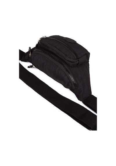 Newish Polo Kadın Krinkıl Kumaş Çapraz Omuz Ve Bel Çantası - New346 Siyah