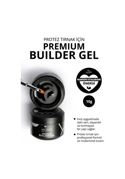 Momo Professional Premium Builder Gel Protez Tırnak Jeli No.01 Şeffaf 10 gr