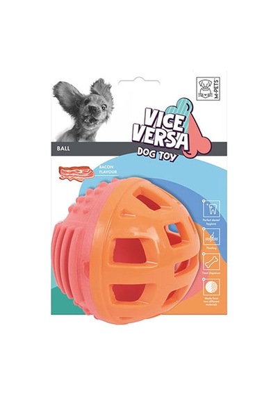 M-pets Vice Versa Ball Pastırma Aromalı Köpek Oyuncağı 12,5 Cm 244-50092.01